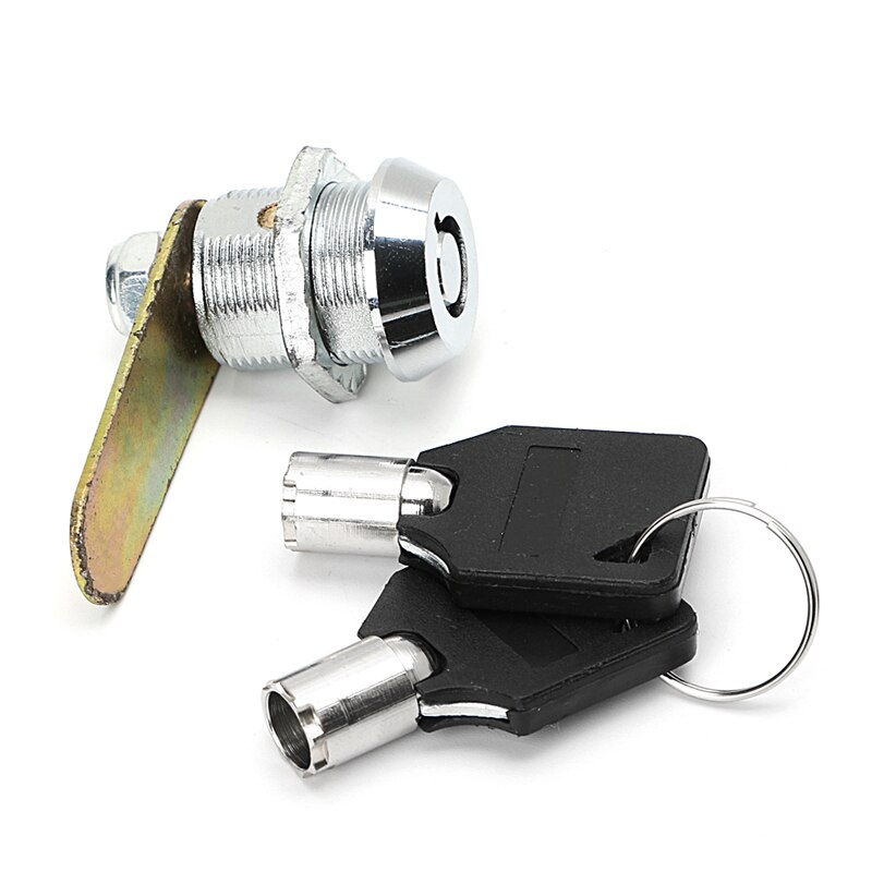 Cerradura Tubular de leva de cajón para puerta, buzón, armario con 2 llaves, aleación de Zinc de 20mm