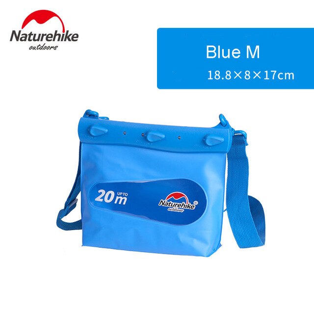 20M Tiefe draussen PVC Tauchen Fluss Wandern Treiben Dichtung Rafting Taschen Ozean Pack Wasserdichte Beutel Trocken Tasche Für Schwimmen L M S: Blau M
