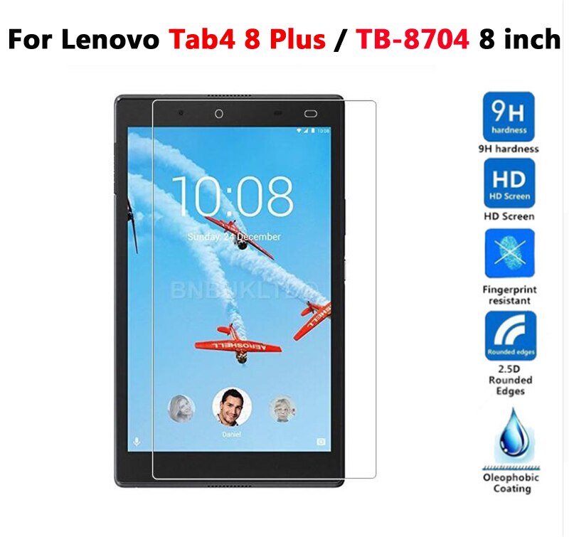 For Lenovo Tab 4 8 10 Plus TB 8504F X304F Protective Glass Tab3 7 710L 710F 710I Tempered Glass Film Tablet Screen Protector: tab4 8 Plus TB-8704