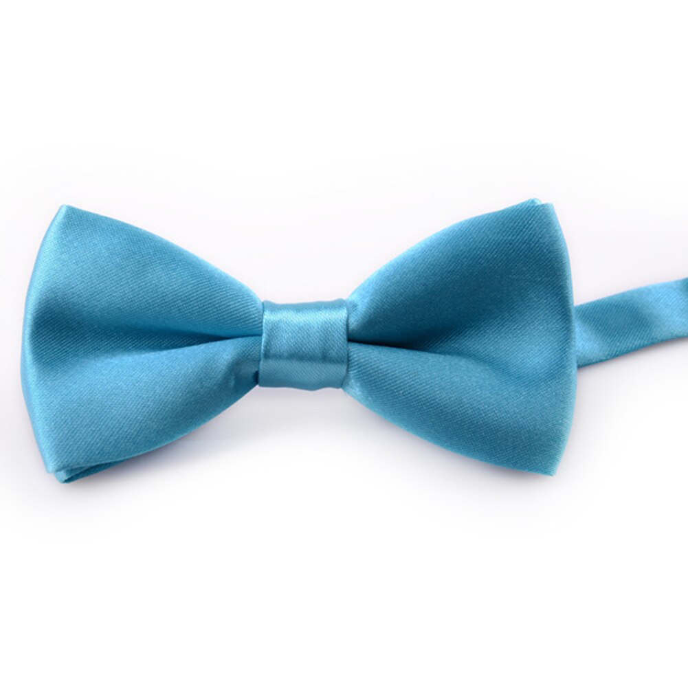 Solid Strikjes Bruidegom Mannen Kids formele Kleurrijke Effen Das gravata Mannelijke Huwelijk Vlinder Wedding strikjes: meer blauw