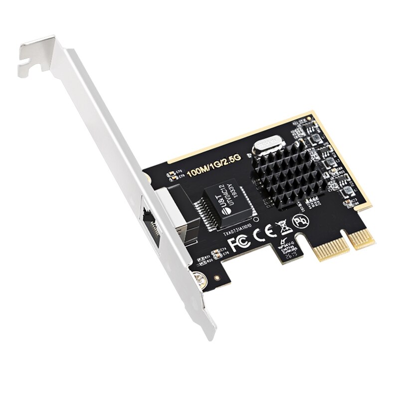 2.5g netværksadapter spil pcie-kort gigabit netværkskort 2500m netværksadapter rtl 8125 rj45 kablet netværkskort: Default Title