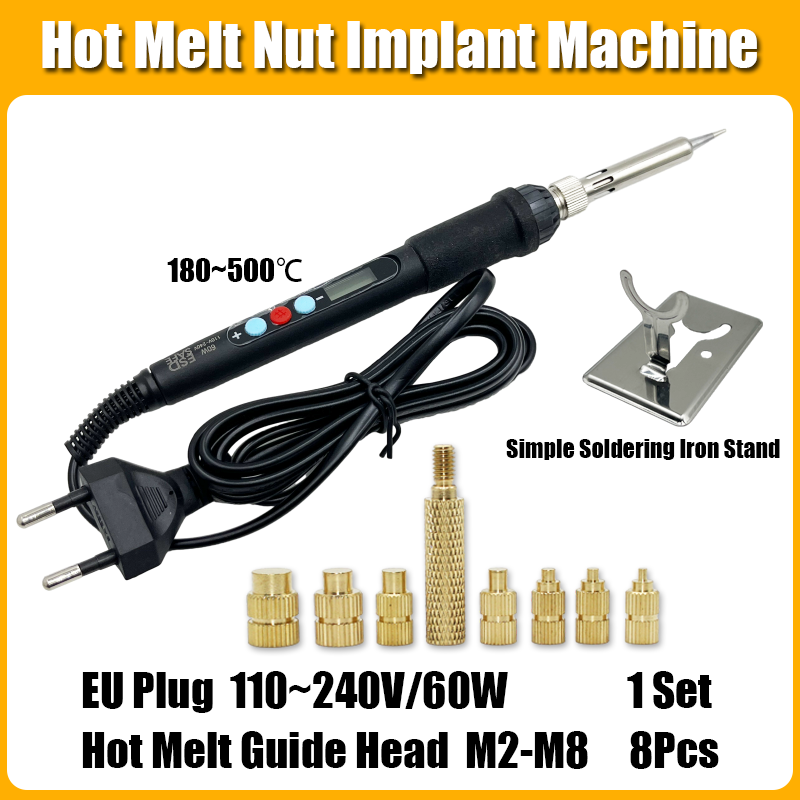 Messing Inzetmoer Met Soldeerbout Tip Set 3d Printer Melt Gekartelde Warmtedraad Insluiting Koperen Moeren 304 Roestvrijstalen Schroef: WHITE