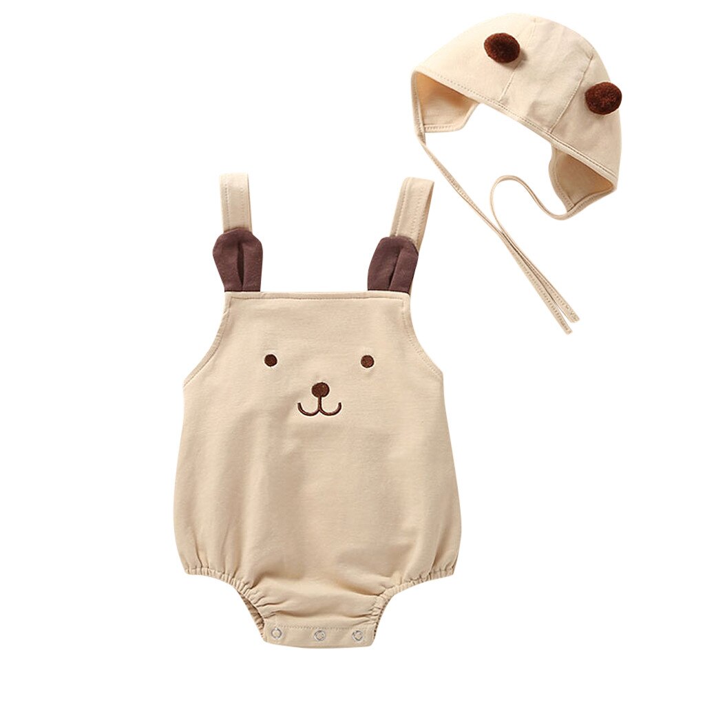 Ropa de 0 a 24 meses para niña, body con tirantes para niño, de dibujos animados con pompón pelele, traje de playa para niños, conjuntos de sombreros, mono de manga larga para bebé, niño y niña