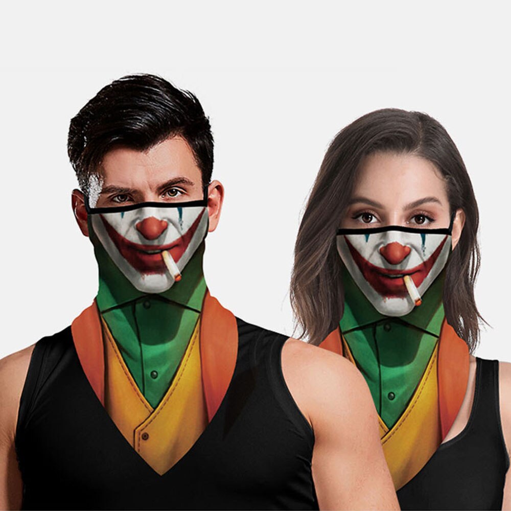 divertido boca de payaso Cosplay mujeres hombres de mascarillas Unisex cara de sol-Protección de la motocicleta deportes de ciclismo transpirables máscara adulto