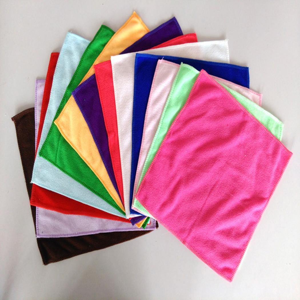 5Pcs Small Towel Soft Microfiber Towel great absorbent bathroom kitchen Cleaning face skin body washing use 25*25cm dishcloth