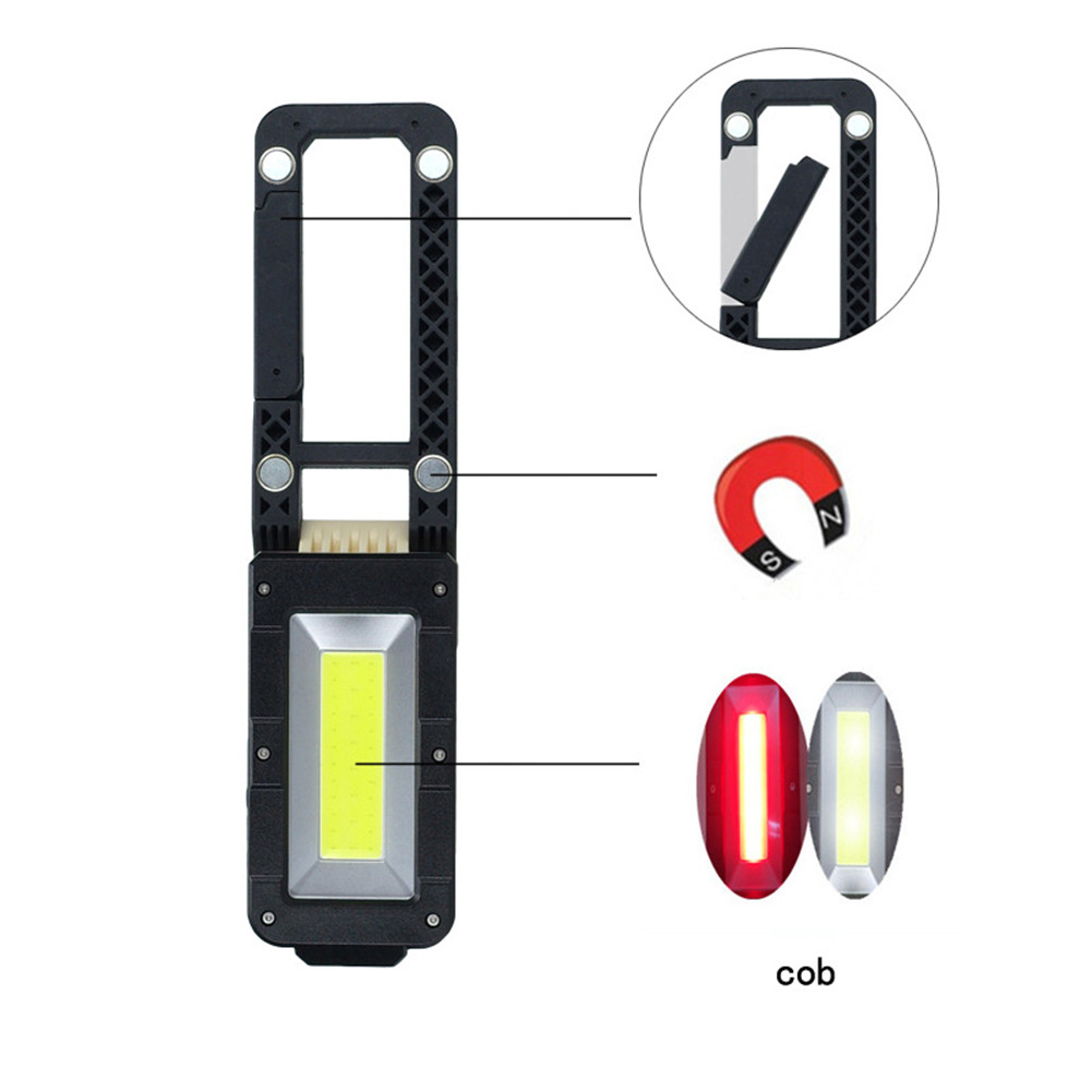 Portable Rechargeable Magnetic LED COB Camping Work Inspection Light Lamp Hand Torch Magnetic Portable Work LED Flashlight