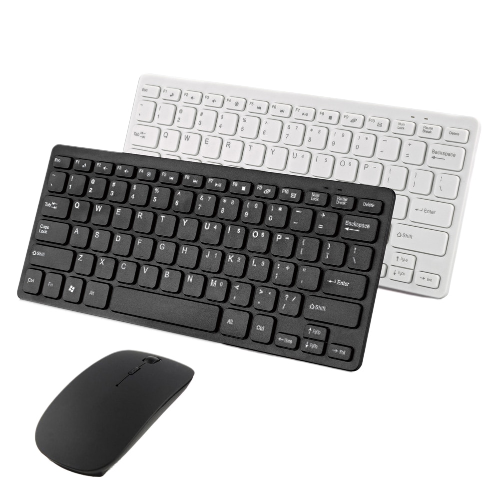 Ensemble clavier et souris optique sans fil 2.4 ghz universel, anti-bruit, antidérapant, ergonomique, sensible, ultra fin