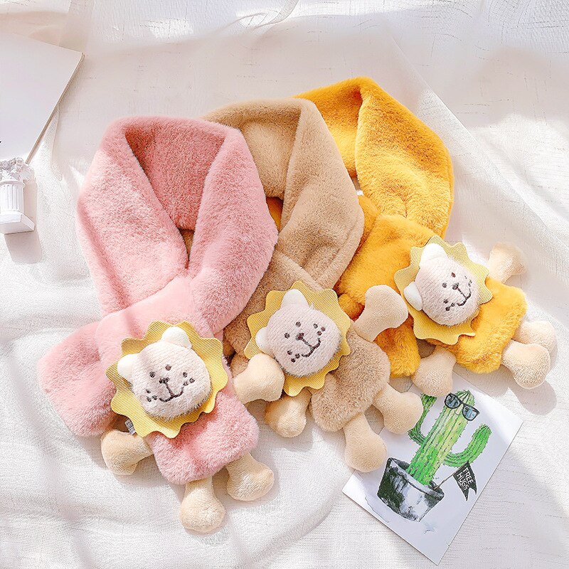 Bavoir couvre-chef en peluche pour femme, Version coréenne, court, , dessin animé, mignon, pour garçons et filles, étudiant et enfant, mignon, D54