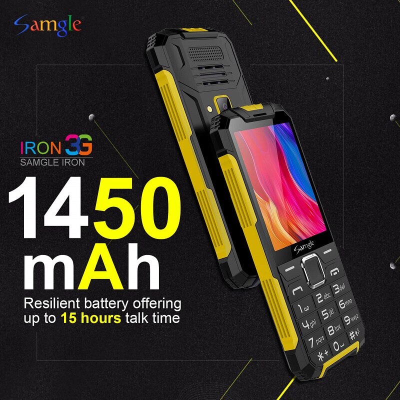 3G WCDMA 2.8" Display Slim Rugged Feature Phone Speed Dial Super Long Standby Flashlight Whatsapp Senior Mobile Phone Samgle