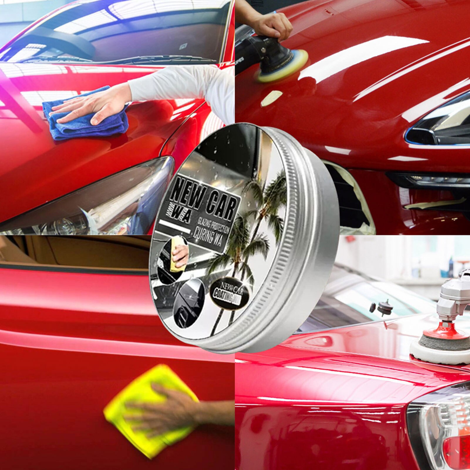 Car Wax Crystal Plating Hard Wax Coating Glossy Carnauba Wax Paint Care Coating Scratch Remover Paint Care Car Maintenance