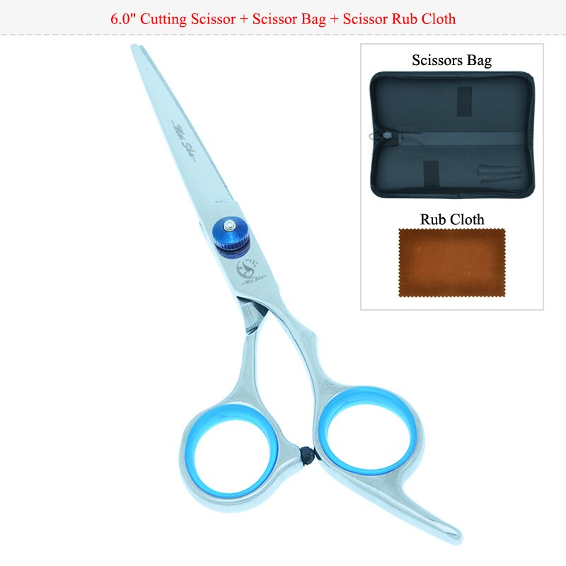 Meisha 6.0 " huisdierenschaar voor het trimmen van honden, hondenscharen, haartrimmers, puppy's, rechte, uitdunnende en gebogen scharen  b0002a: B0002a-02-60