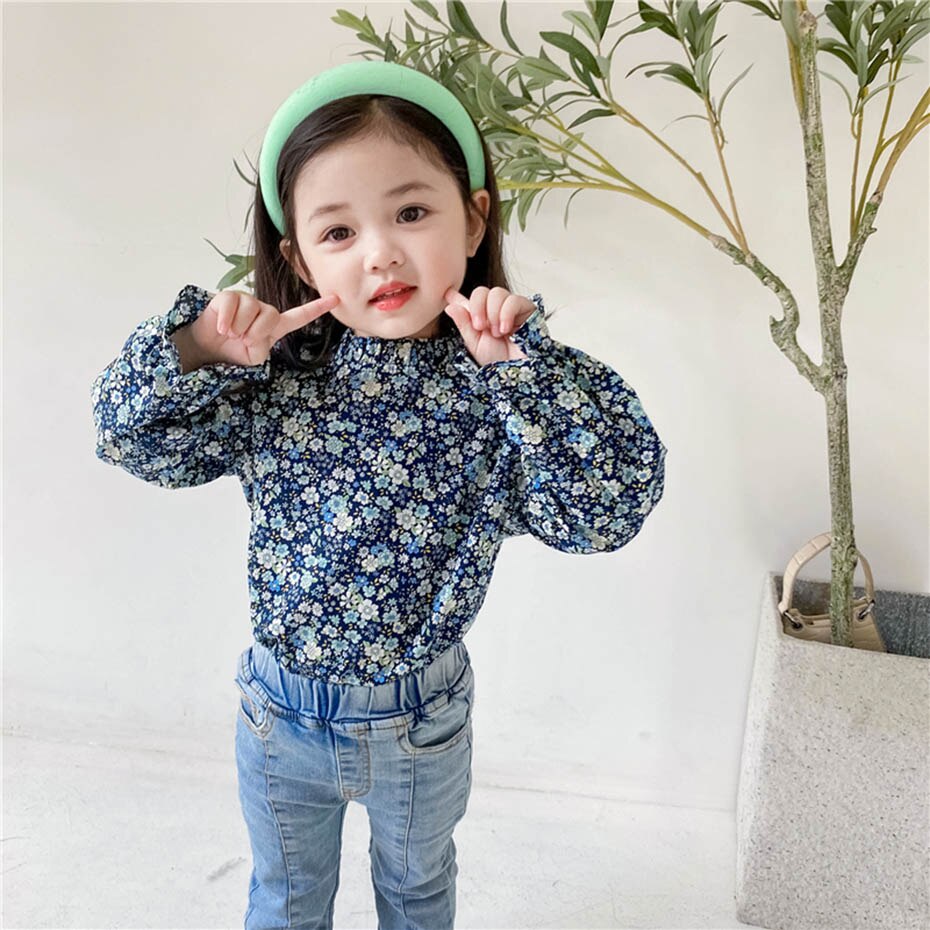 Meisjesblouse, bloemenblouse voor meisjes, peuter kinderblouse voor meisjes, casual stijl schooluniform voor meisjes: 6