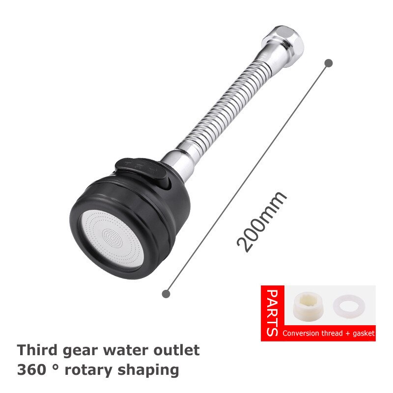 Universal Filter Tap Universal Splash Filter Faucet Sprayer Diffuser Water Splash Three-Speed Adjustable Extend Kitchen Bubbler