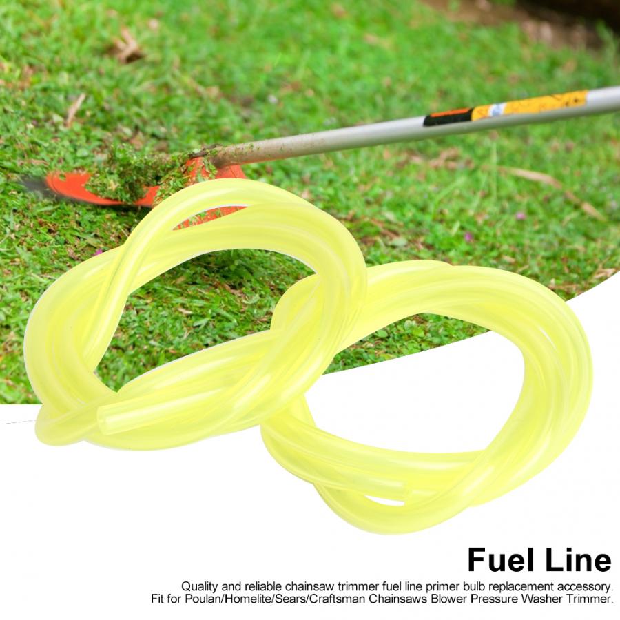 2Pcs Fuel Line with 5Pcs Primer Bulb Replacement Accessories Fit for Poulan Chainsaw Trimmer Fuel Line Primer Bulb