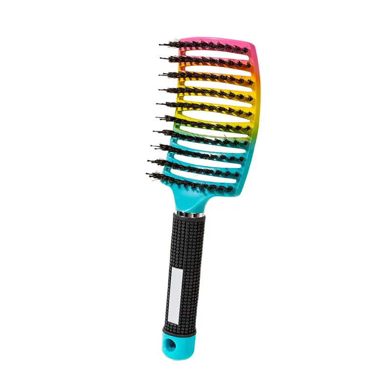 1 Uds. Cepillo de pelo Original, peine mágico para el cabello, cepillo para desenredar el cabello, peine para masaje de piojos, salón de peluquería enredado para mujeres: Rosa oscuro