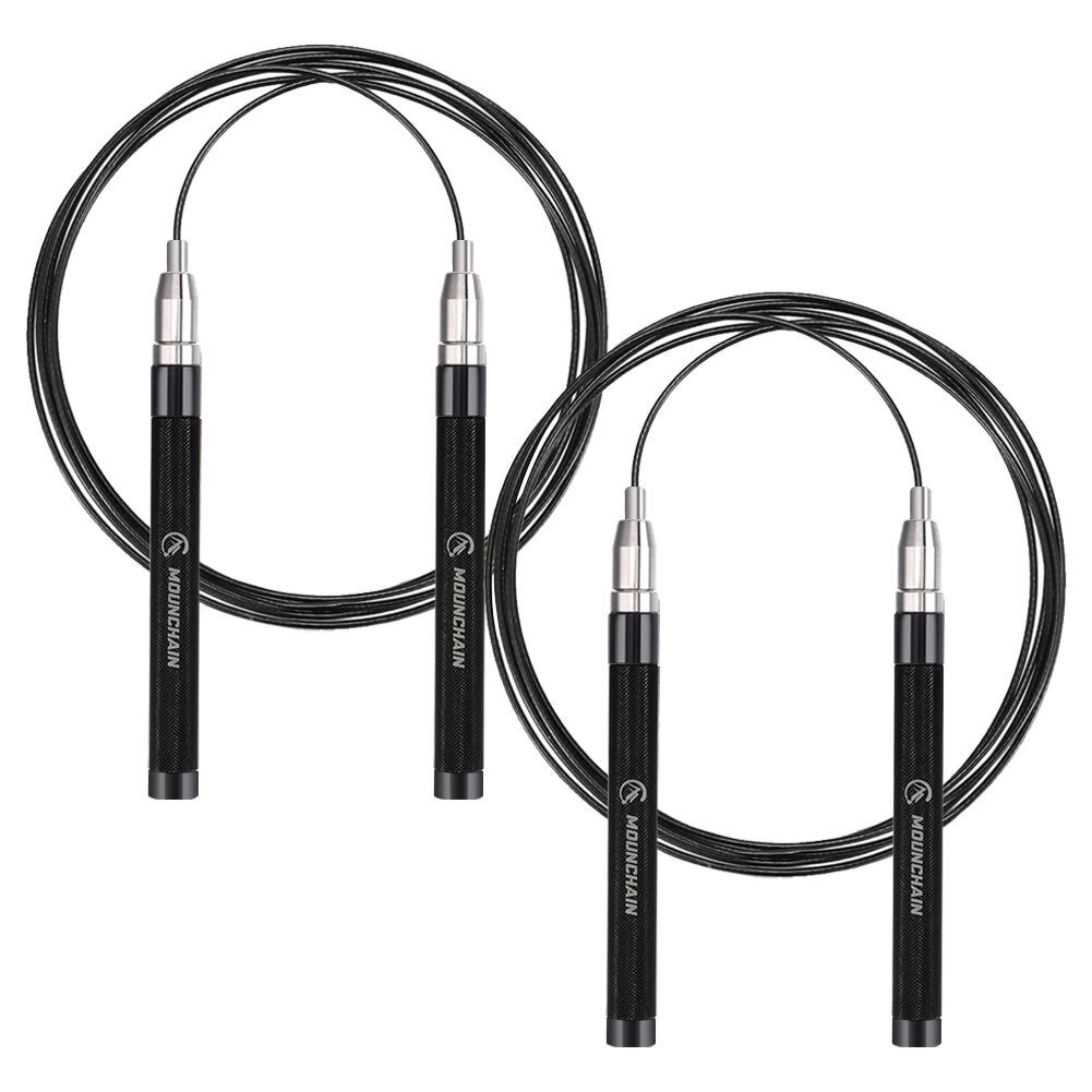2 Packed Jump Rope Self Locking Adjustable Length Lightweight Jump Rope Handle Two Cables Carrying PocketTraining Exercising: Default Title