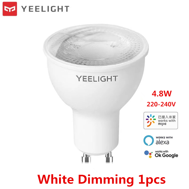 Global version yeelight smart LED bulb 1S / 1SE WIFI colorful smart home lamp Voice control with Xiaomi mijia APP mihome homekit: gu10 white 1pcs