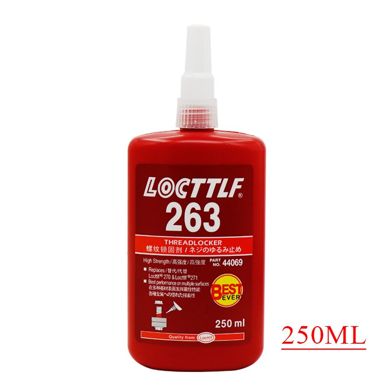 Locttlf-adhesivo anaeróbico para tornillos, pegamento para todo tipo de rosca de Metal, 50/250ml, 222, 241, 242, 243, 262, 263, 271, 272, 277, 290: 263 250ml