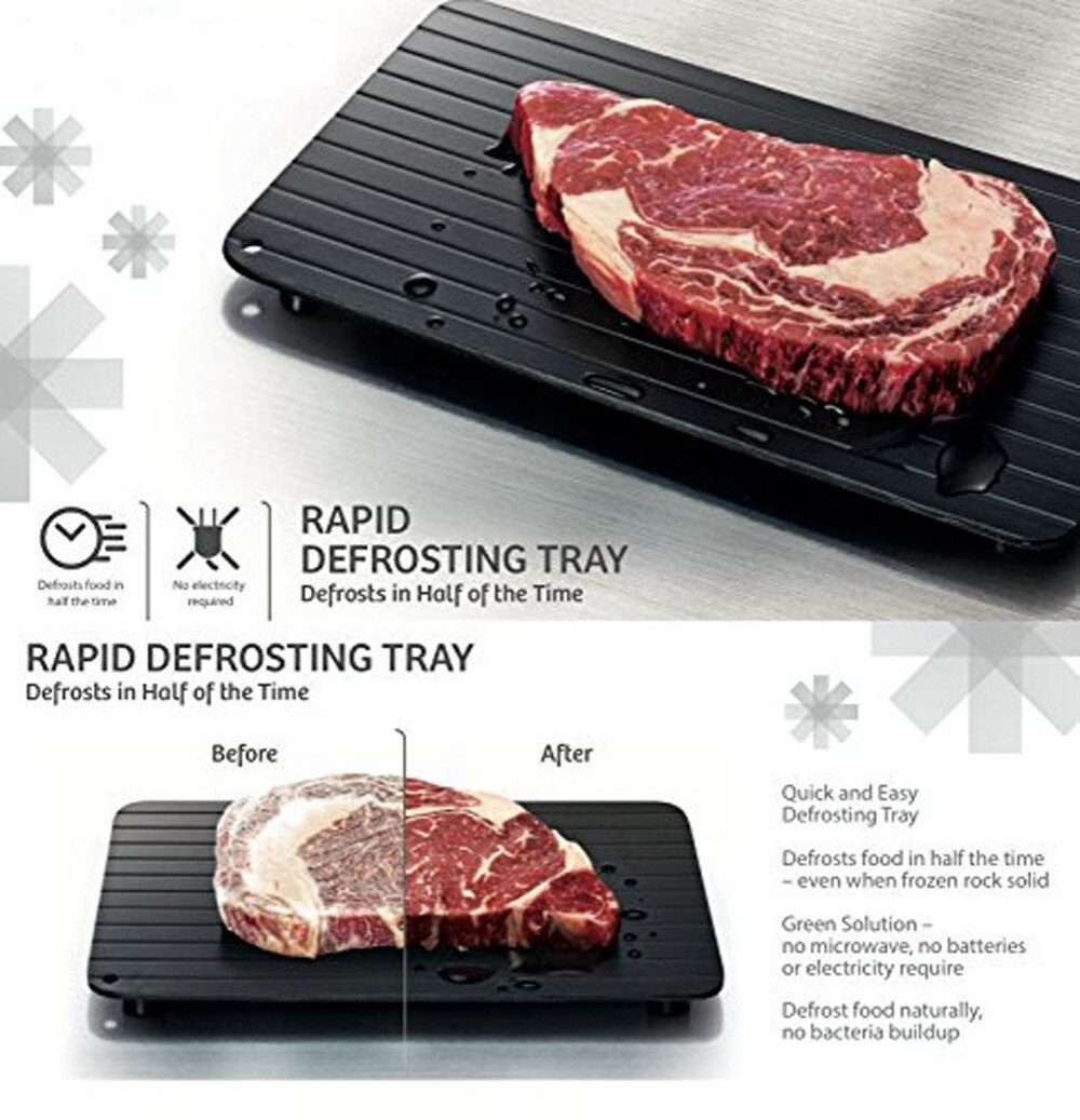 Fast Defrosting Tray Thaw Freezing Food Meat Fruit Quick Defrost Thaw Plate Board Defrost Kitchen Gadget Tool 4.7 831 Reviews