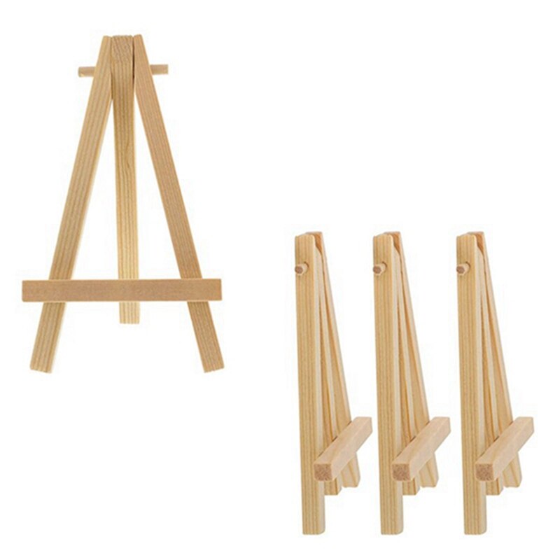 50 pièces enfants Mini chevalet en bois Art peinture support de carte présentoir dessin pour étudiant école artiste fournitures 16X9cm