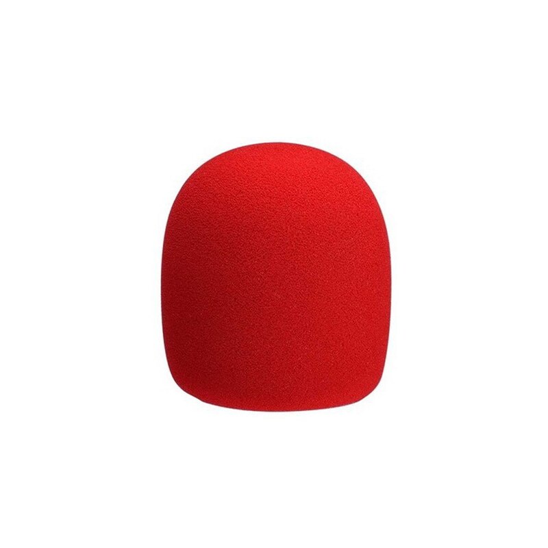 5 Stks/partij Microfoon Foam Mic Cover Spons Professionele Studio Voorruit Beschermende Grill Shield Soft Microfoon Cap Vervanging: Rood