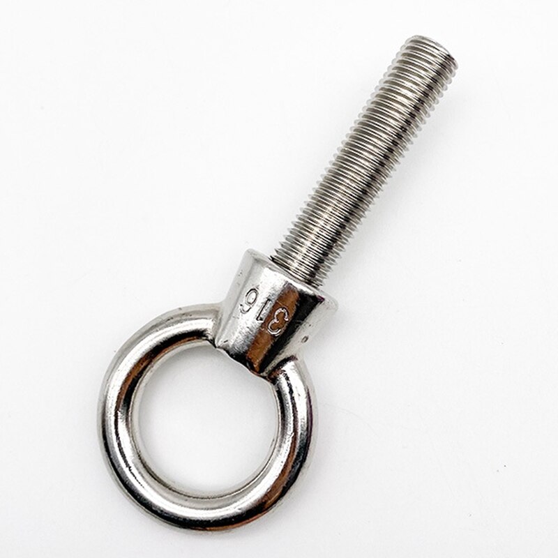 -Eye Bolt Stainless Steel Marine Lifting Eye Screws Ring Loop Hole For Cable Rope Eye Bolt