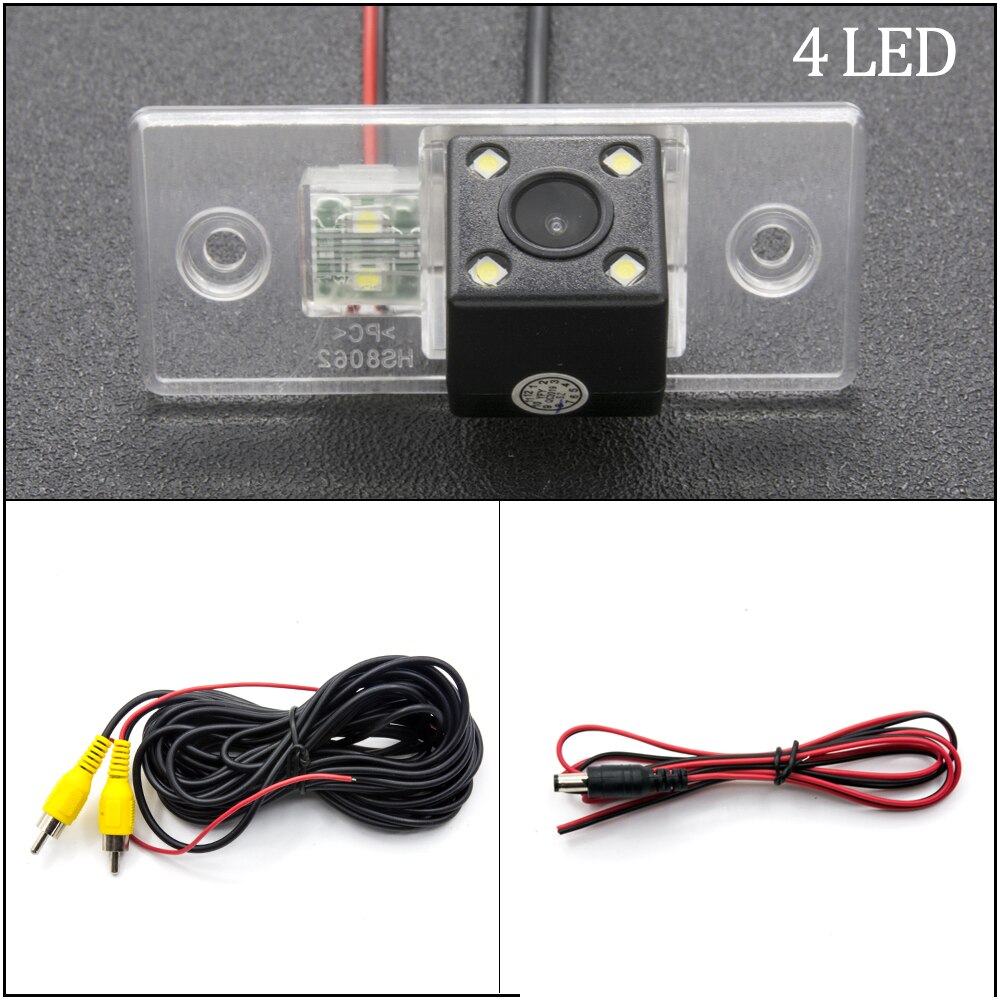 Vehicle Rear View Camera For Skoda Fabia MK1 MK2 2000 2001 2002 2003 2004 2005 2006 2007 Car Monitor: 4 LED Camera