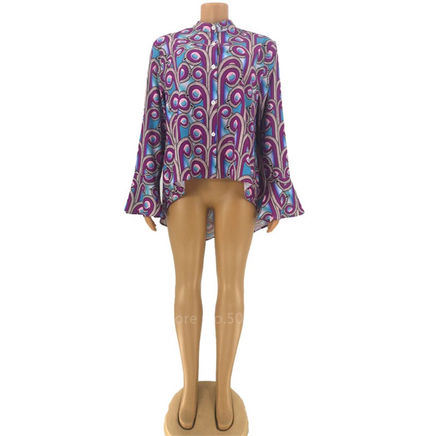 African Clothes News Full Sleeve Dashiki Print Ankara Maxi Top Clothing Ladies African Dresses for Women Ethnic