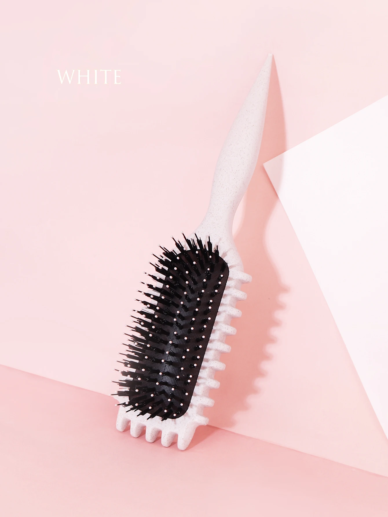 1 Uds. Cepillo de estilismo de definición de cabello rizado, cepillo de pelo para eliminación de arrugas, peine de pelo rizado húmedo enredado, herramienta de estilismo para cabello rizado: Rojo