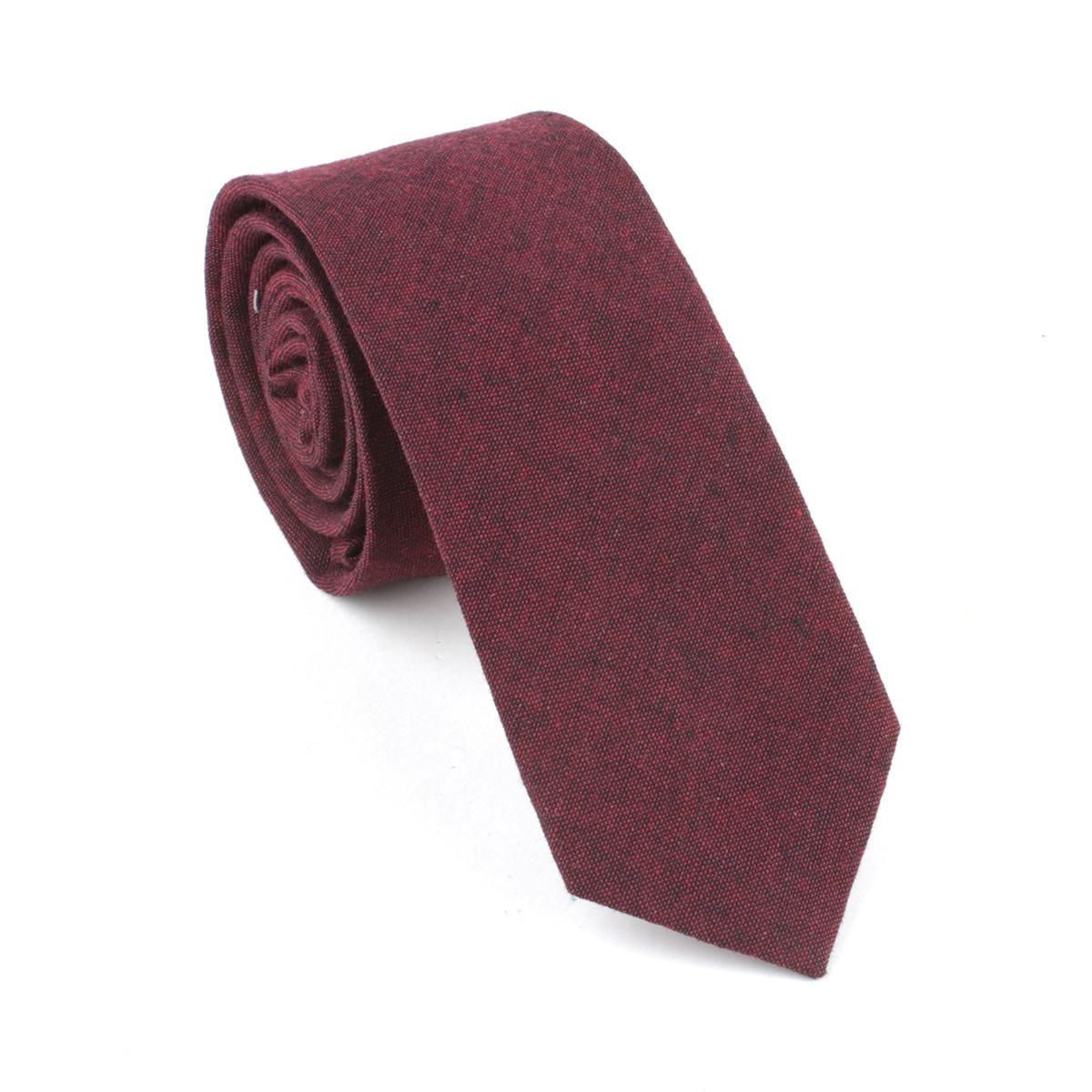 Mærke herre vintage solid hals slips til mand stribe rød blå bryllup business slim slips corbatas tyndt slips: 7