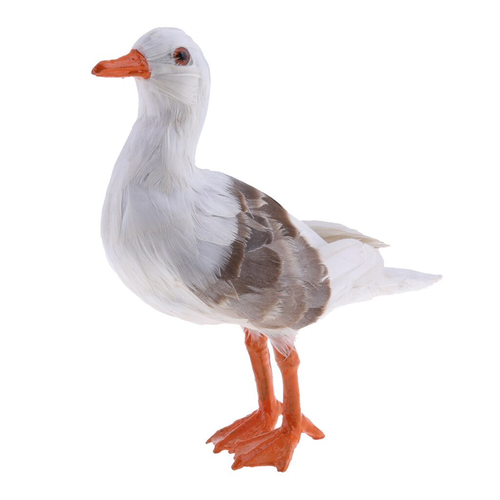 Pájaro realista de gaviota de imitación, decoración de jardín vívida, accesorios para fotos, adorno