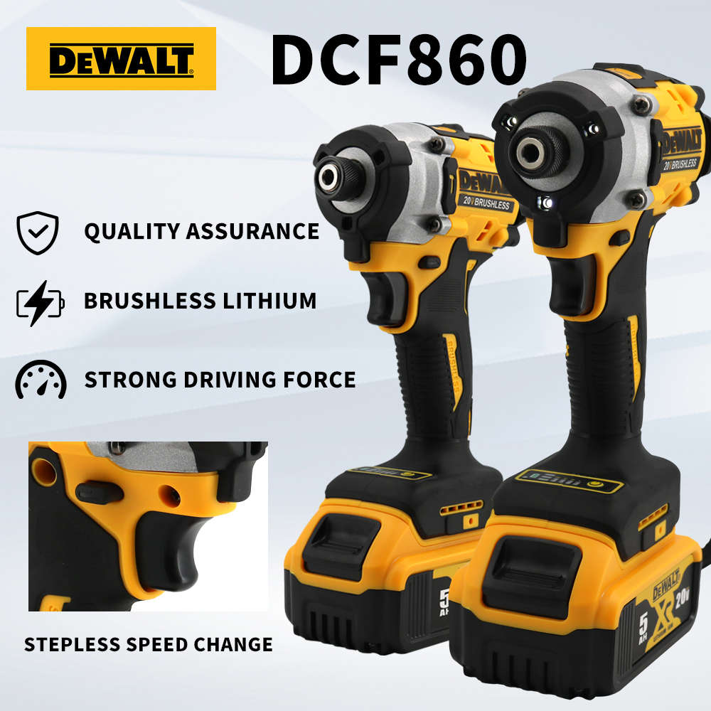 Dewalt dcf 860 sladdlös kompakt borrskruvdragare 20v borstlös elektrisk skruvdragare uppladdningsbara elverktyg uppgraderade från dcf 850