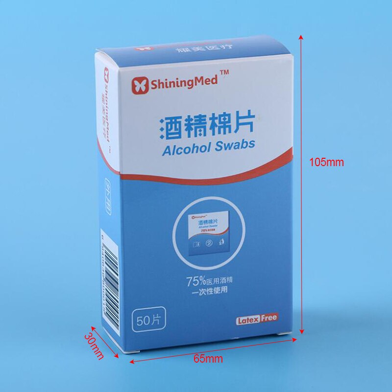 50 Pcs/box Alcohol Wipe Pad Swab Sachet Anti Tool Cleanser Wet Wipes