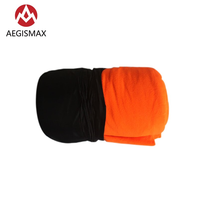 Aegismax sovepose udendørs ultralet camping kuvert type bærbar fleece sommer a-mini snavset sovepose: Orange