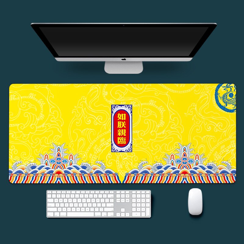 Chinese Style Large Size Mouse Pad Natural Rubber PC Computer Gaming Mousepad Desk Mat Locking Edge Cute Mouse Pad: 7-800X300X2mm