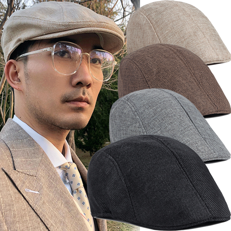 Męskie berety wiosenne i letnie beret w stylu brytyjskim retro Anglia Kapelusze Męskie modne czapki Czapki z daszkiem dla taty