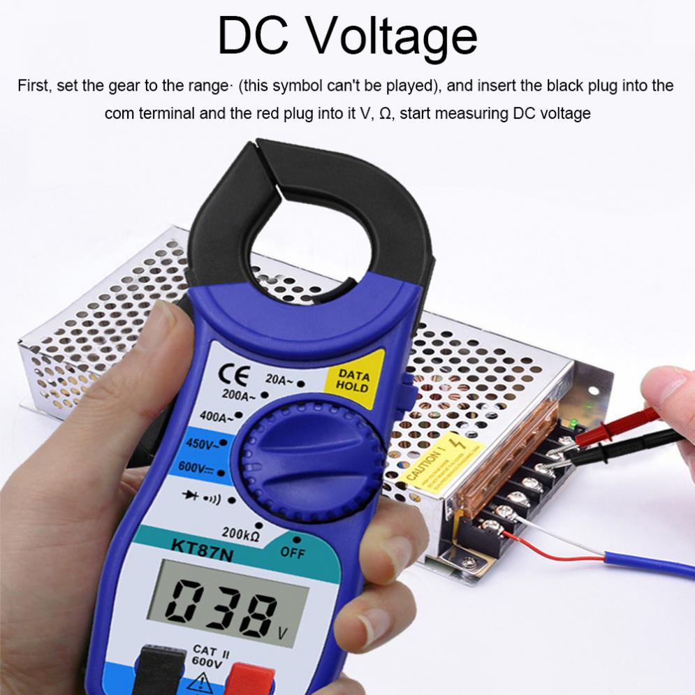 KT87N Mini Digital Clamp Meters AC/DC Voltage Multimeter Capacitance Electrical Megger Tester Instrument Tool