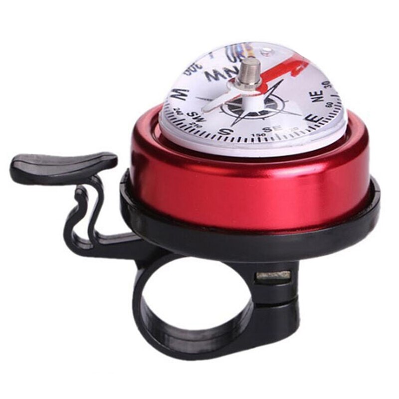 1Pc Aluminum Alloy Bike Bells Cycling Ring Outdoor Mountain Bike Compass Bell Cycling Horn Bicycle Bell With Compass: RD