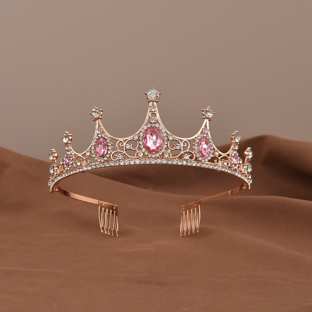 Coronas y Tiaras de cristal de princesa Reina, Tiara de corona barroca Vintage para mujer, desfile de novia, diadema para graduación, accesorios para el cabello de boda