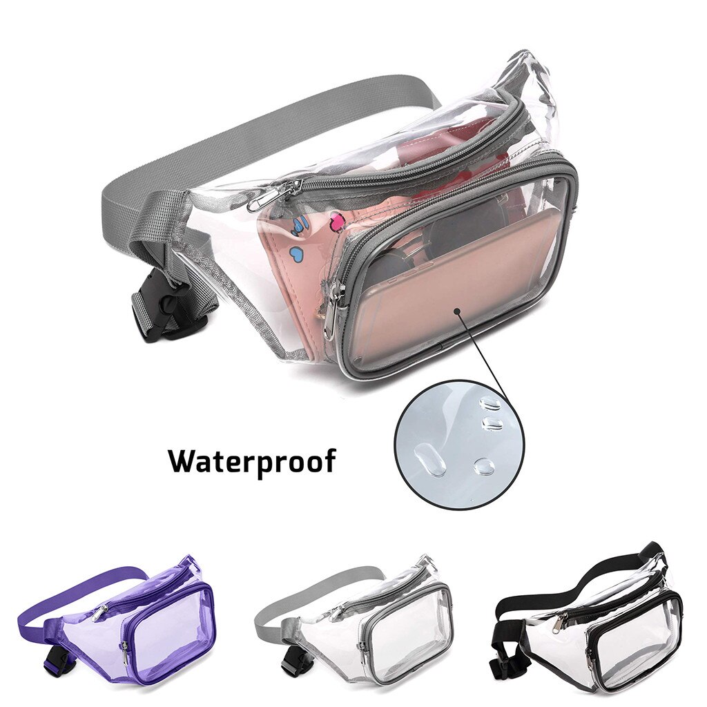 transparent Taille Pack Tasche Frauen Klar Wasserdichte Luxus fanny Pack unisex Taille Pack Brust Hüfte Gürtel Taschen Heuptas Sack Femme