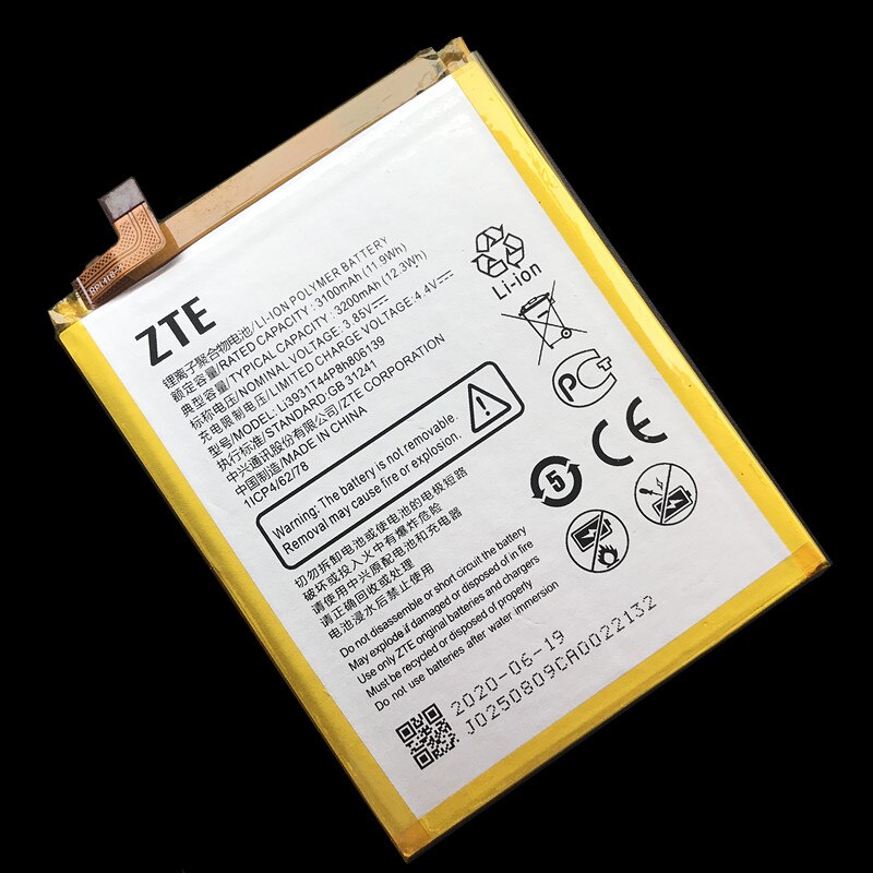 Bateria original do telefone móvel da substituição de 3200mah li3931t44p8h806139 para a lâmina v9 v10/v9vita v10vita/a7 vita/a4/a5 2020 de zte