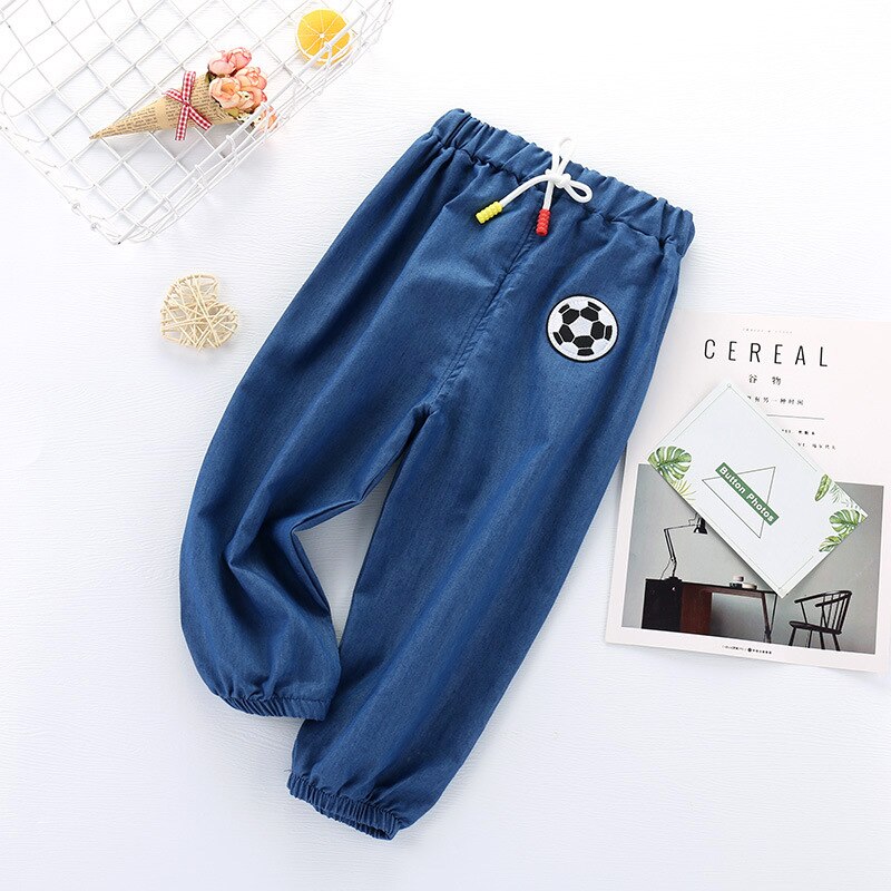 Baby drenge piger tøj tegneserie mønster print tøj børn jeans børn bukser sommer afslappet denim bukser piger jeans: Jp0802- zuqiu / 2t