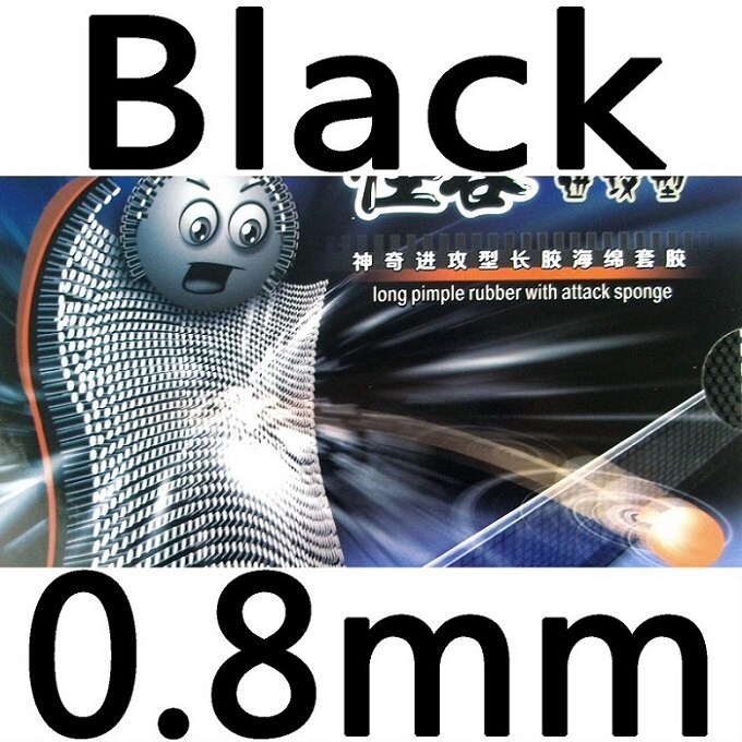 KTL Stranger Attack long pips out table tennis rubber with sponge ping pong rubber: black 0.8mm