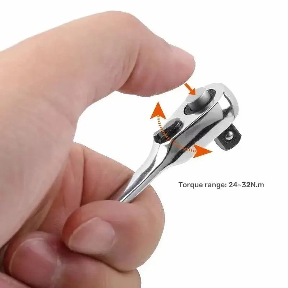 Mini llave de trinquete de doble extremo, llave de trinquete de enchufe rápido, destornillador de 72 dientes de 1/4 pulgadas, llaves dinamométricas hexagonales, herramientas de reparación manual