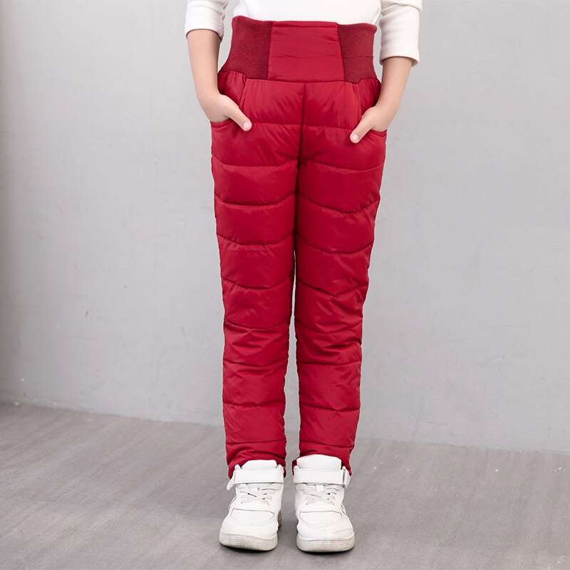 JXYSY hiver enfants pantalons garçons pantalons enfants bas coton pantalons filles enfants épais pantalon bébé enfant en bas âge pantalon: Red / 3T