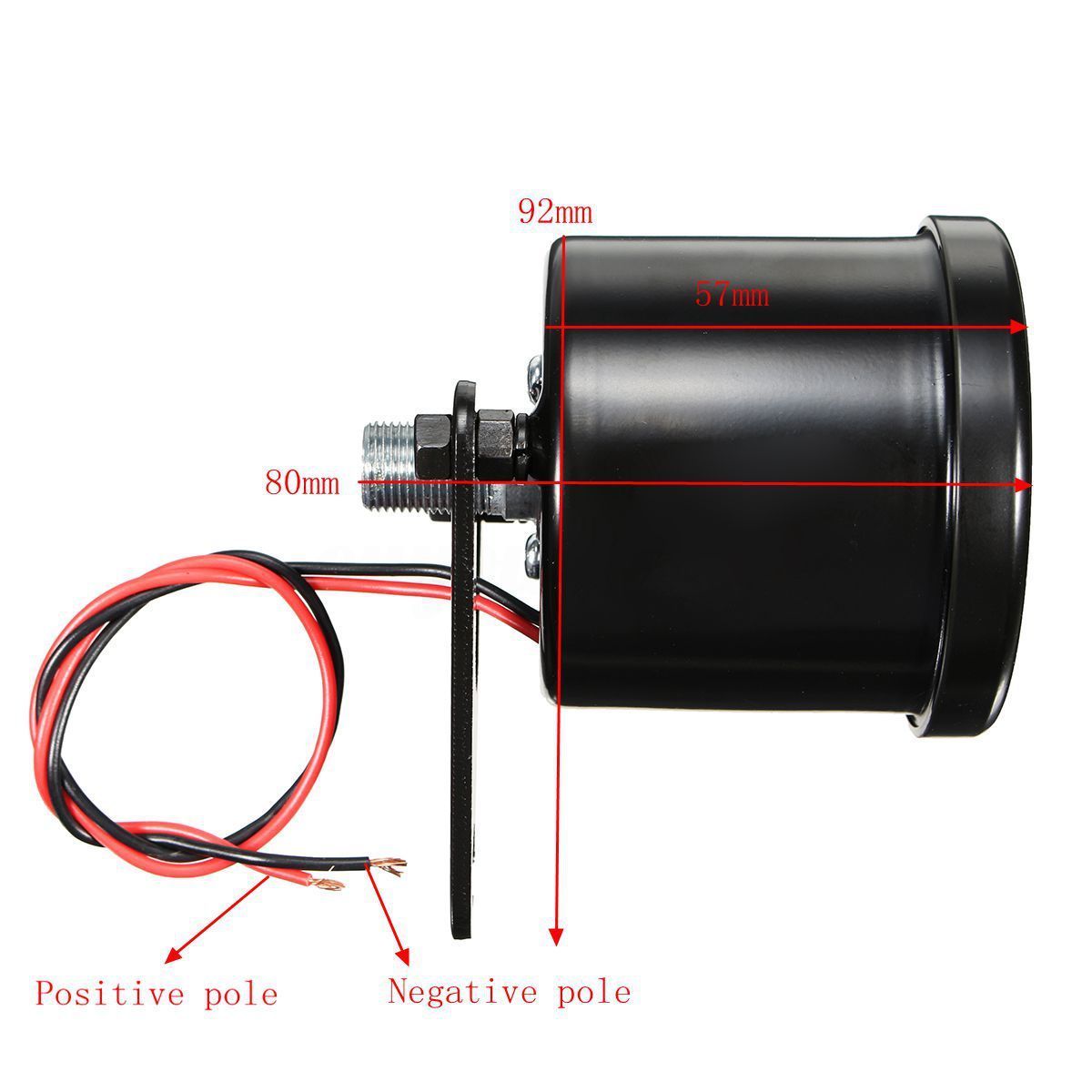 Black Gauge 12V Tachometer Motorcycle Motor Bike Replacement Accessory Digital Accessories 12000RPM Instrument