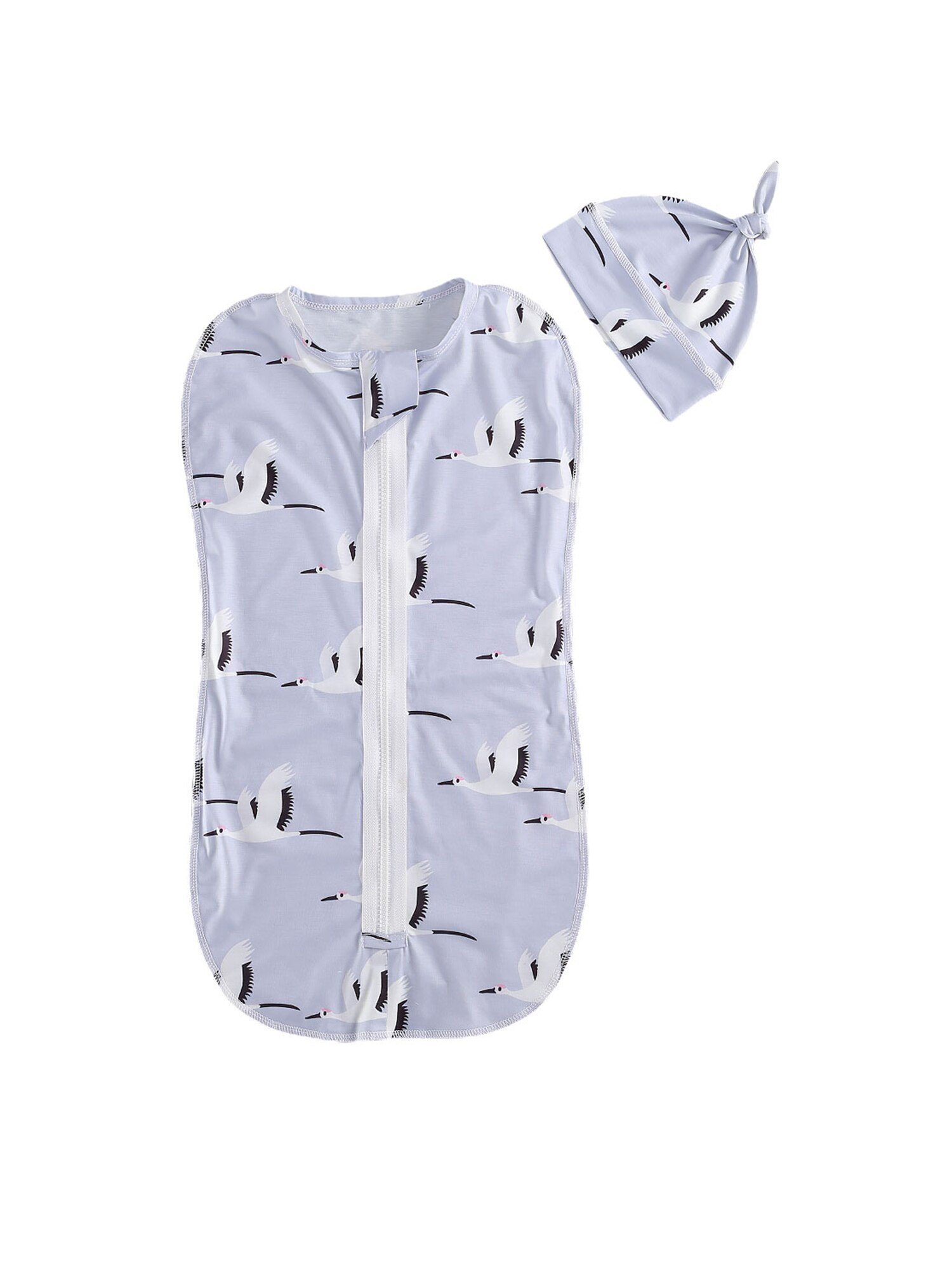 Herfst Baby Jongens Meisjes Slaapzakken + Hoeden 2 Stuks Cartoon Print Rits Deken 7 Kleuren: 6 / 0-3M