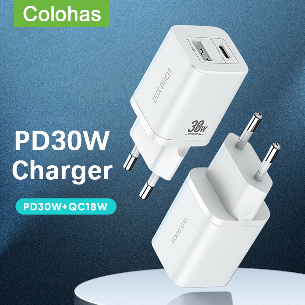 Pd 30W Usb Charger Type C Qc 3.0 Snel Opladen Muur Charge Adapter Voor Iphone 13 12 11 Pro max Ipad Huawei Samsung Quick Lading