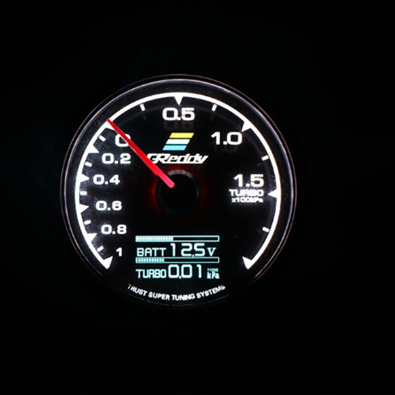 GReddi Water Temp Oil pressure Gauge Multi D/A LCD Digital Display Turbo Boost Car Gauge 2.5 Inch 60mm Water Temp Gauge 7 Color: Turbo Boost