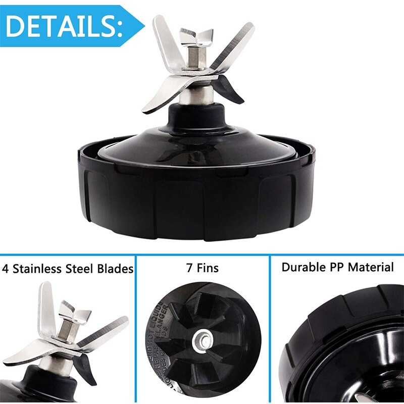 7 Fins Extractor Blades Replacement Part Bottom Blade for Ninja Blender for Nutri Ninja Blender Accessories